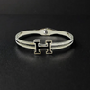Silver H Bangle