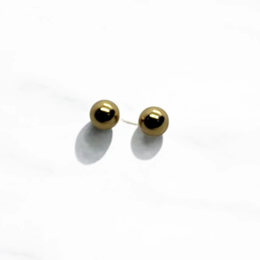 Mini Gold Ball Earrings