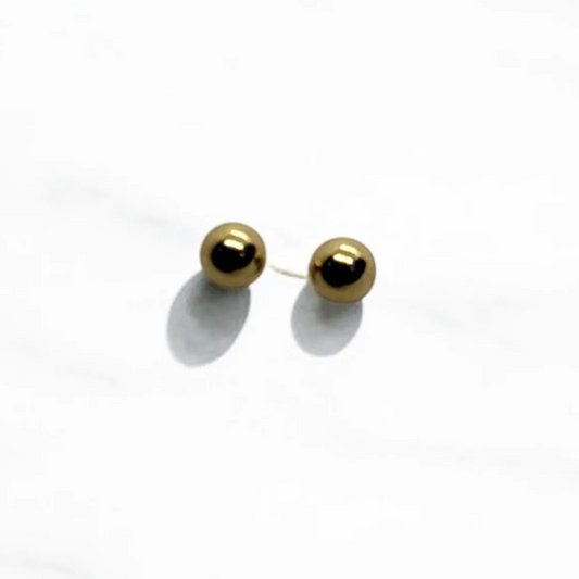 Mini Gold Ball Earrings