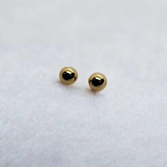 Mini Gold Ball Earrings