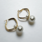 Pearls Oval Dangle Earrings