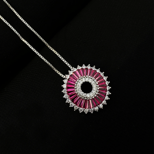 Fuchsia Stonelette Pendant