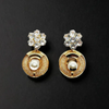 Flower Pearl Drop Earrings