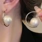 Vintage Pearl Hoop Earrings