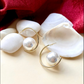 Vintage Pearl Hoop Earrings