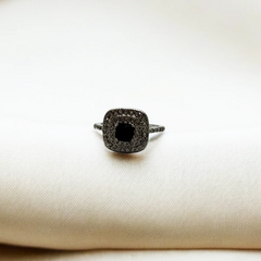 Bold Black Square Ring