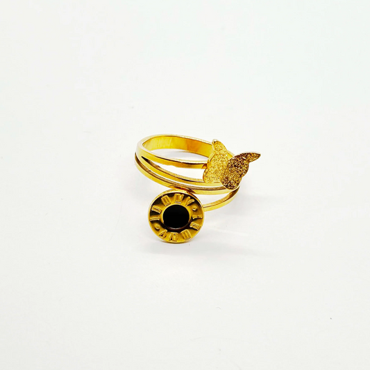 Numeral Butterfly Ring