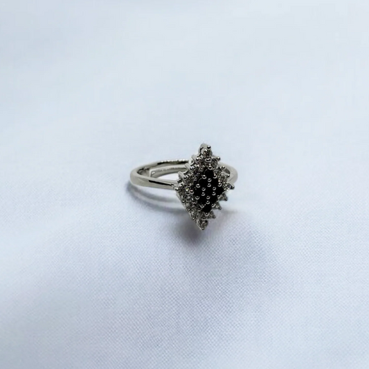 Black Diamond Cluster Ring
