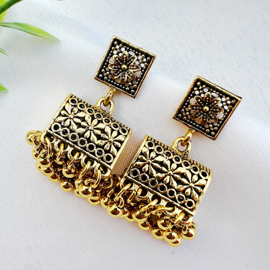Ethnic Square Dangler Earrings