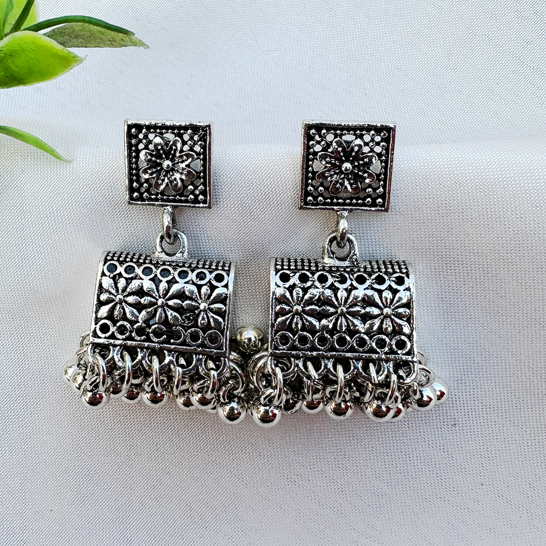 Ethnic Square Dangler Earrings