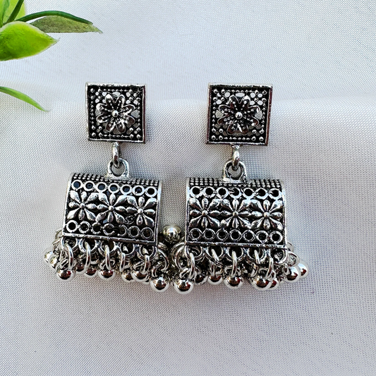 Ethnic Square Dangler Earrings