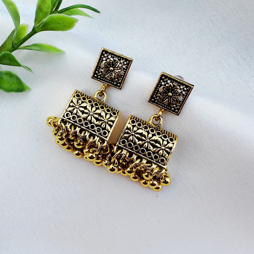 Ethnic Square Dangler Earrings