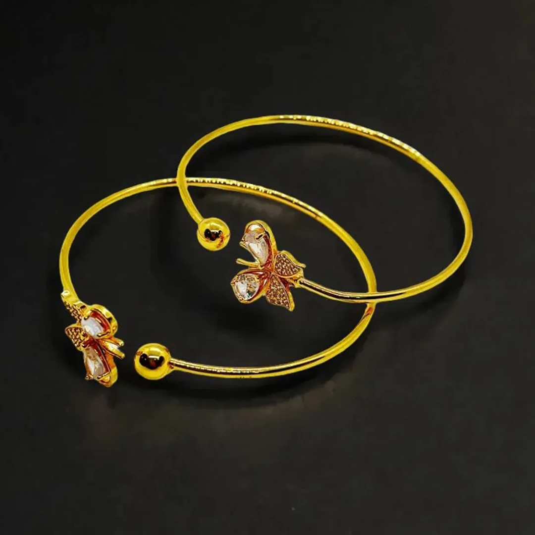 Floral Gold Bangle