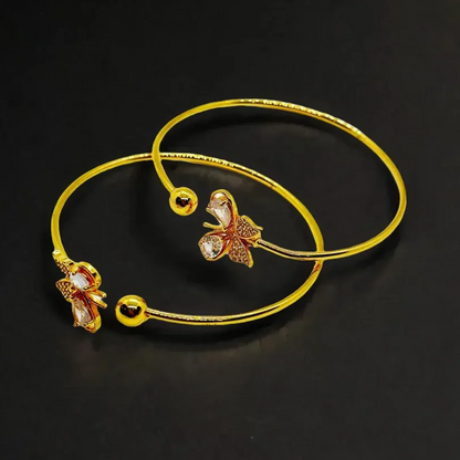 Floral Gold Bangle