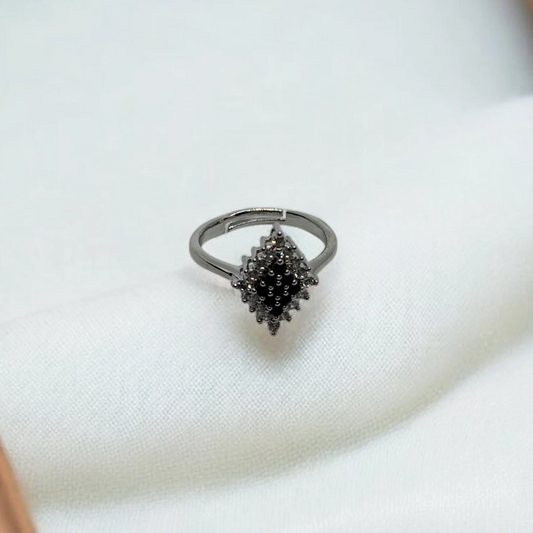 Black Diamond Cluster Ring