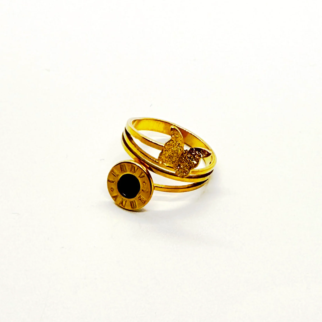 Numeral Butterfly Ring