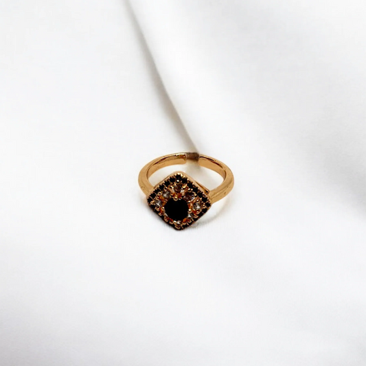 Square Black Stone Ring