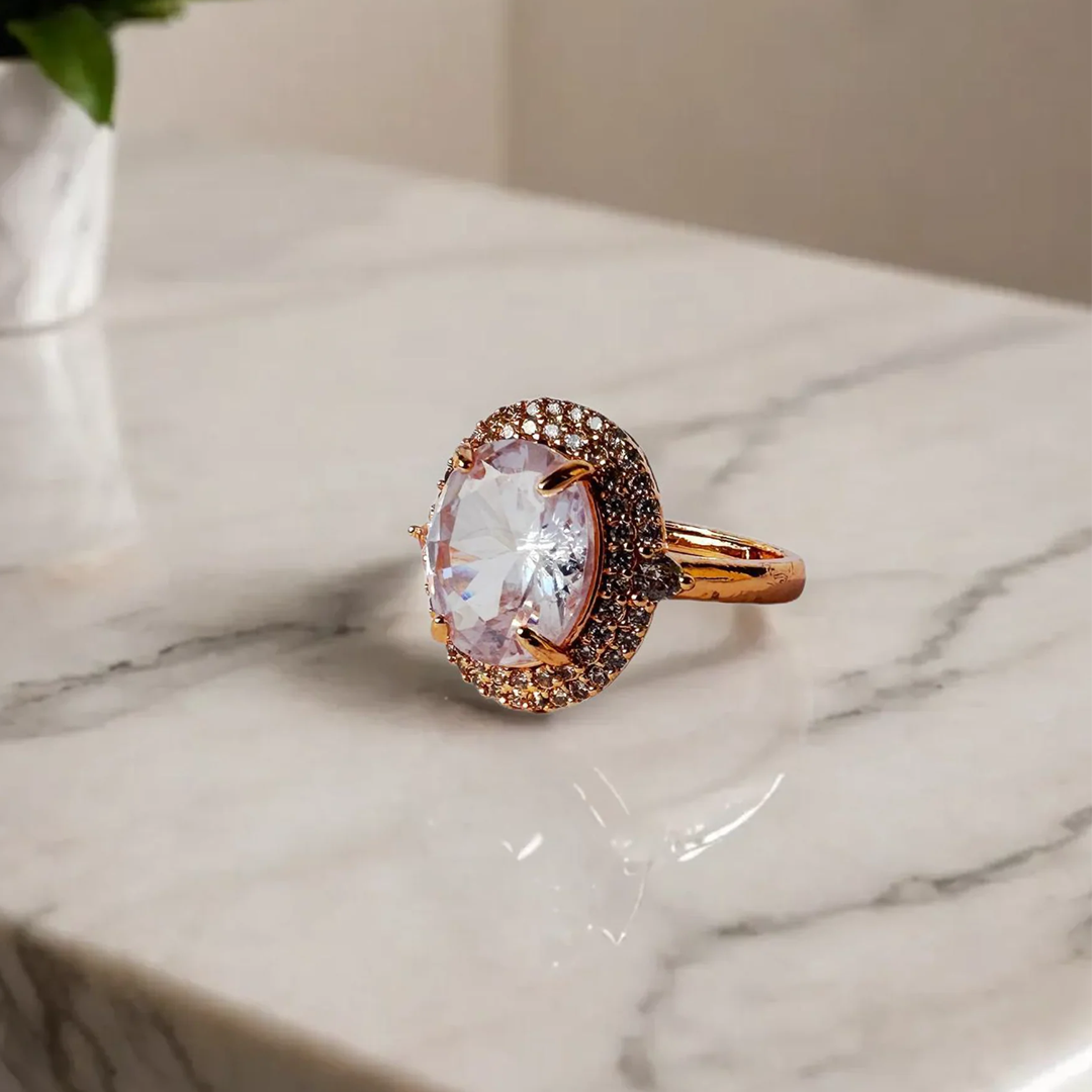 White Oval Ring