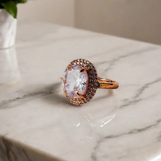 White Oval Ring