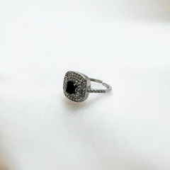Bold Black Square Ring