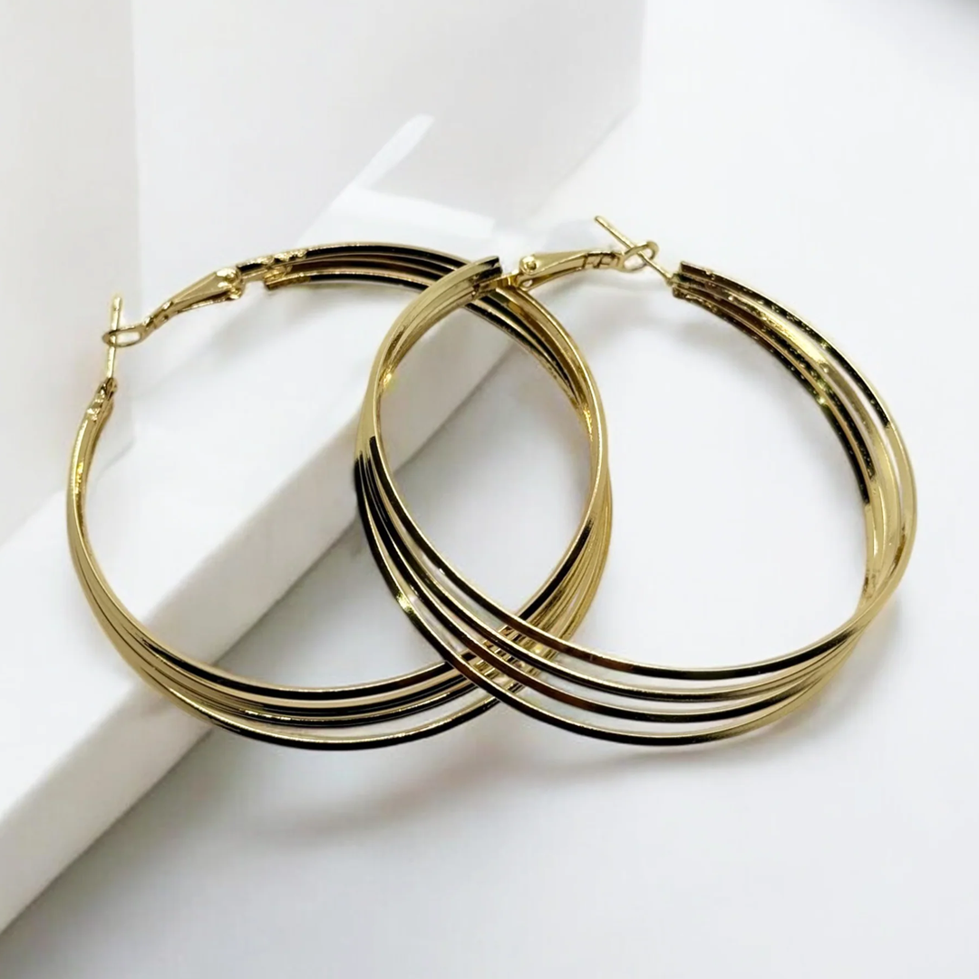 3 Layers Hoop Earrings