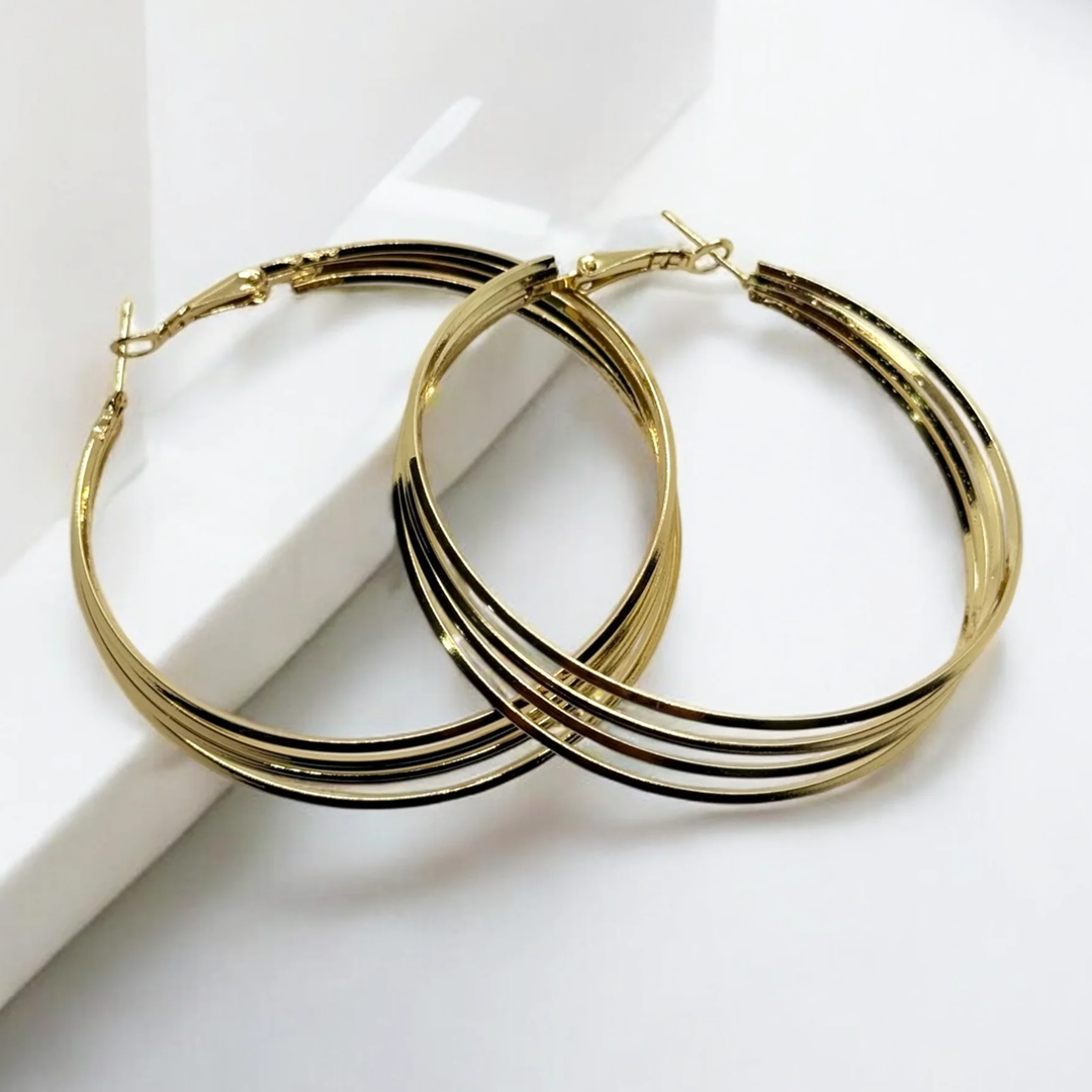 3 Layers Hoop Earrings