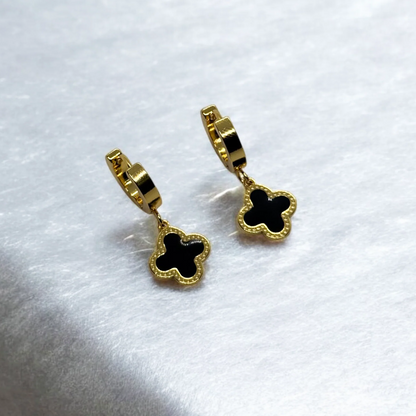 Clover Onyx Earrings