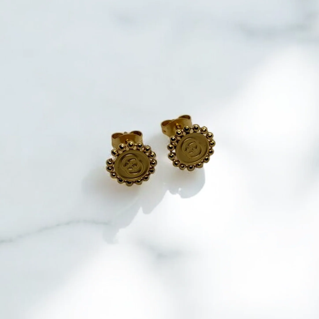 Chanel Button Earrings