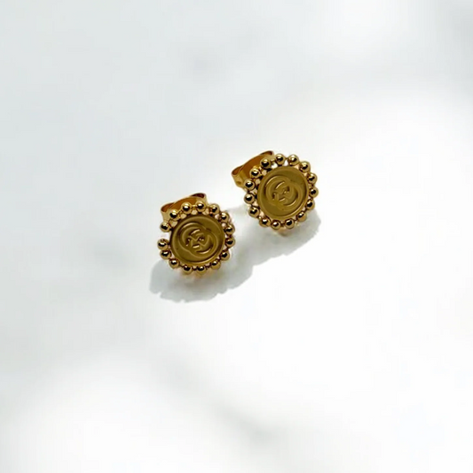 Chanel Button Earrings