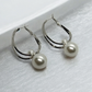 Luxury Titanium Pearl Earrings