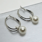 Luxury Titanium Pearl Earrings