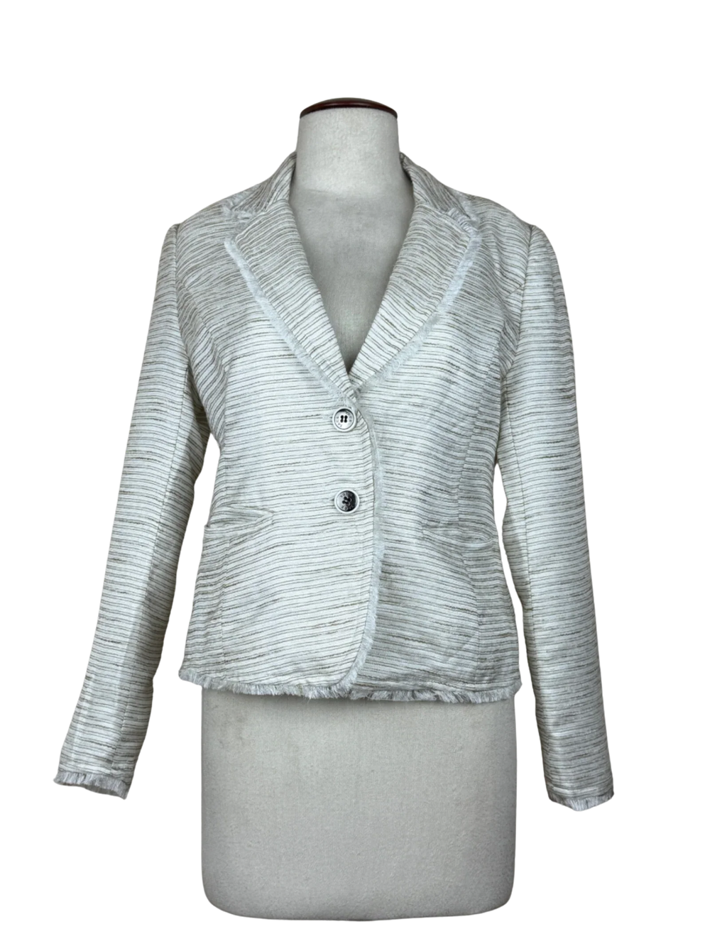 Secondhand Branded Women Bolero Coatt by Your Face, White Polyester fabric, Premium condition, for Womens - Online Thrift Shop Islamabad Pakistan
