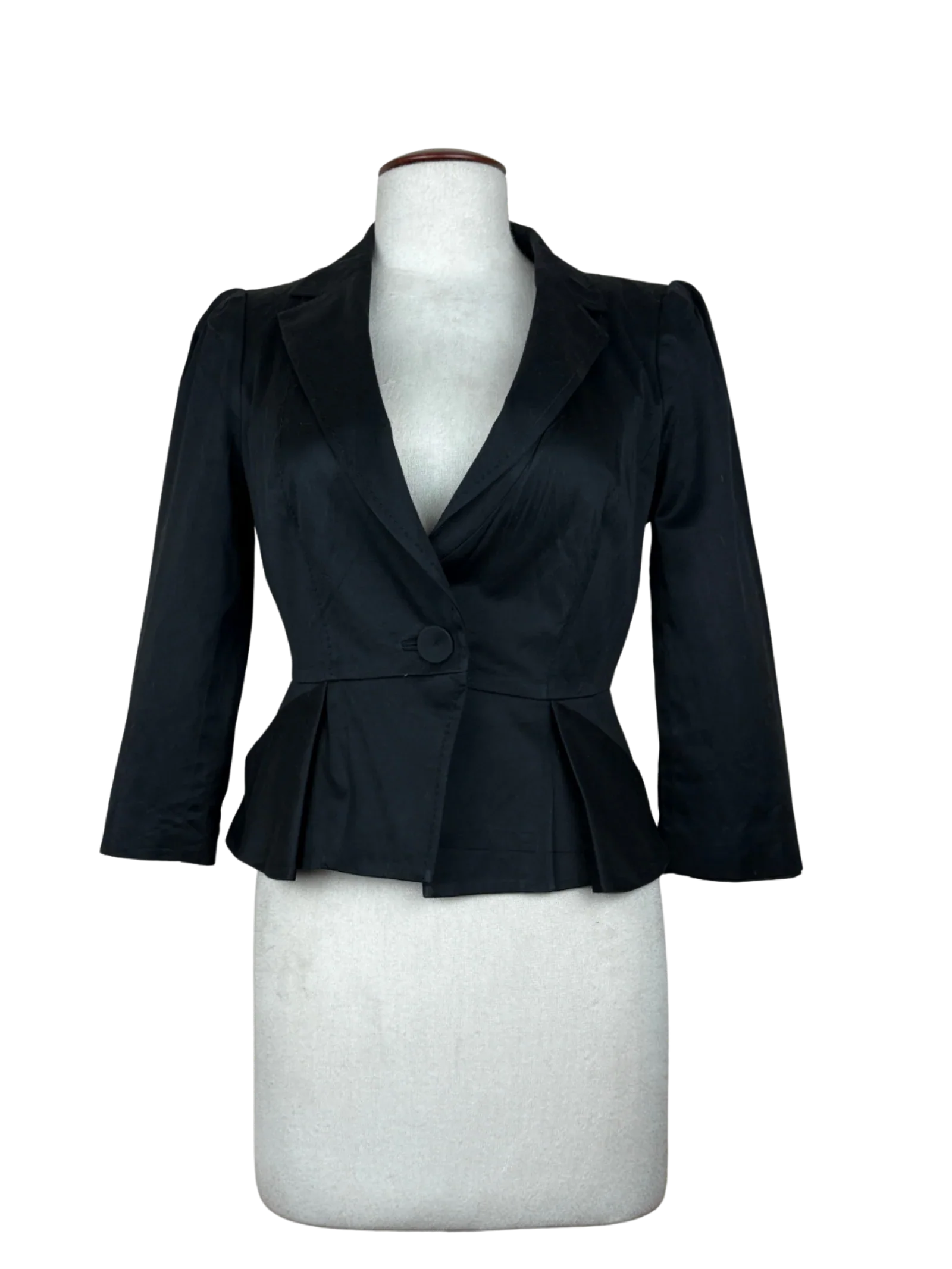 Shop Premium Women Bolero Coatt by Coast | Preloved Branded Clothes | Black Cotton | Womens | OTS Thrift Store Peshawar Pakistan
