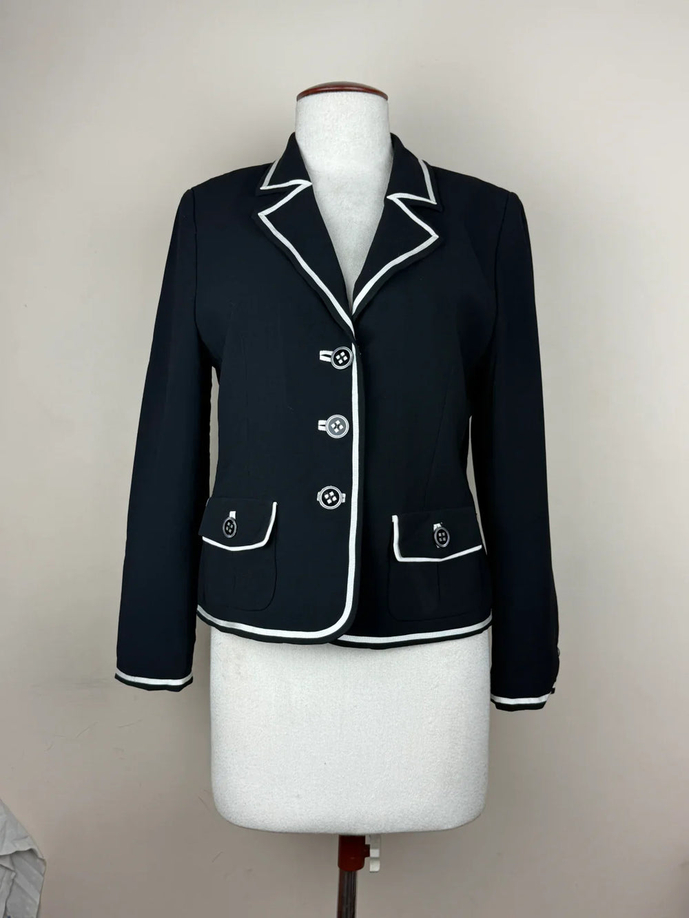Preloved Premium Women Bolero Coat by Basler, Black Viscose for Womens - OTS Thrift Shop Karachi Pakistan