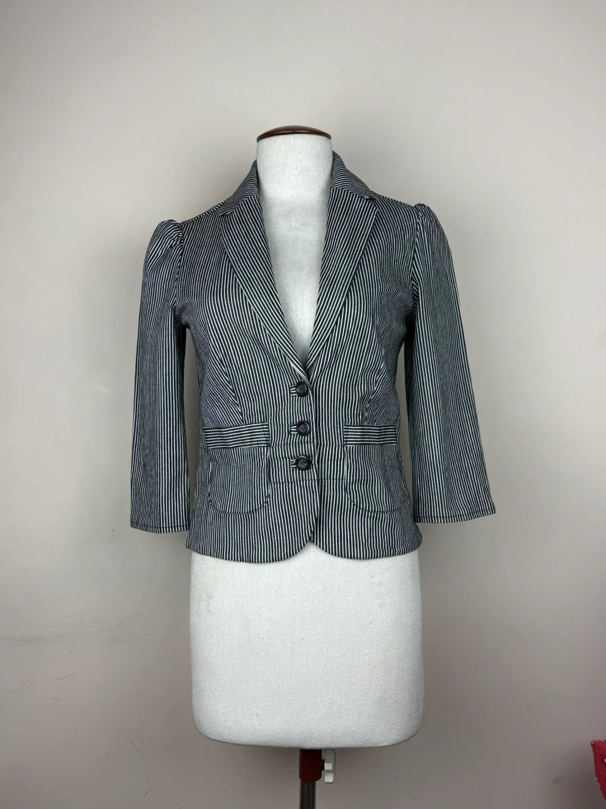 Secondhand Branded Women Bolero Coat by Principles, Black & White Cotton fabric, Premium condition, for Womens - Online Thrift Shop Islamabad Pakistan