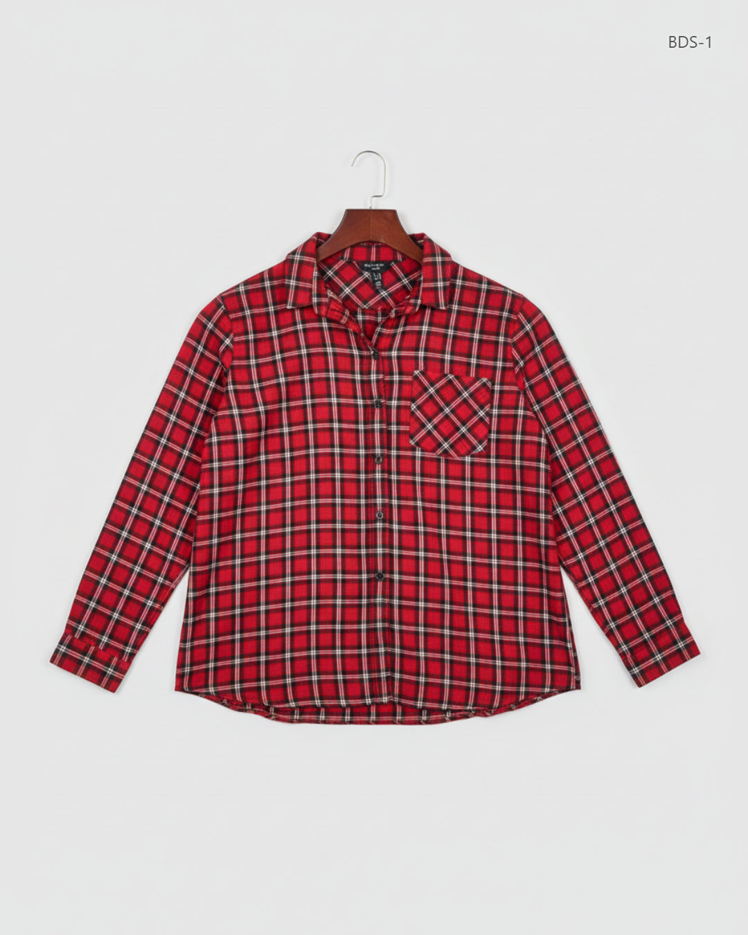 UK Imported secondhand Button Down Shirt - New Look brand, RED Cotton, Premium condition, for Women - Online Thrift Store Islamabad Pakistan