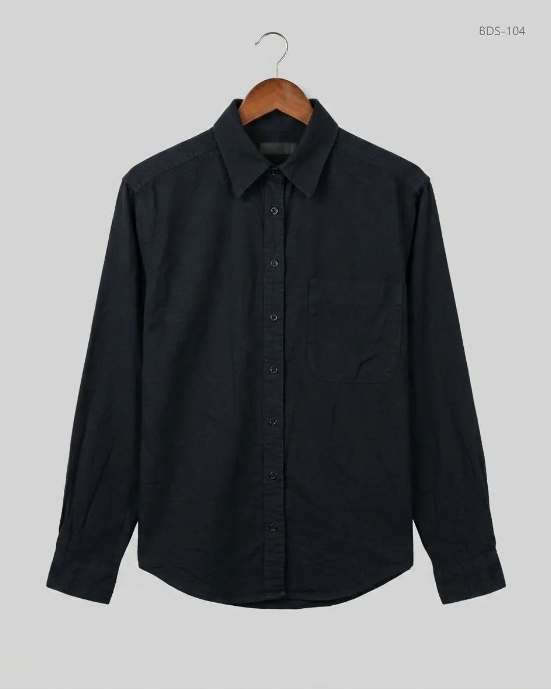Preloved Premium Button Down Shirt by CUT LABEL, Black Cotton for Womens - OTS Thrift Shop Islamabad Pakistan