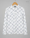 Button Down Shirt | Warehouse | Preloved Branded | White Polyester | Premium | OTS Thrift Store Lahore Pakistan