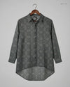 Preloved Premium Button Down Shirt by Papaya, Black Polyester for Womens - OTS Thrift Shop Peshawar Pakistan