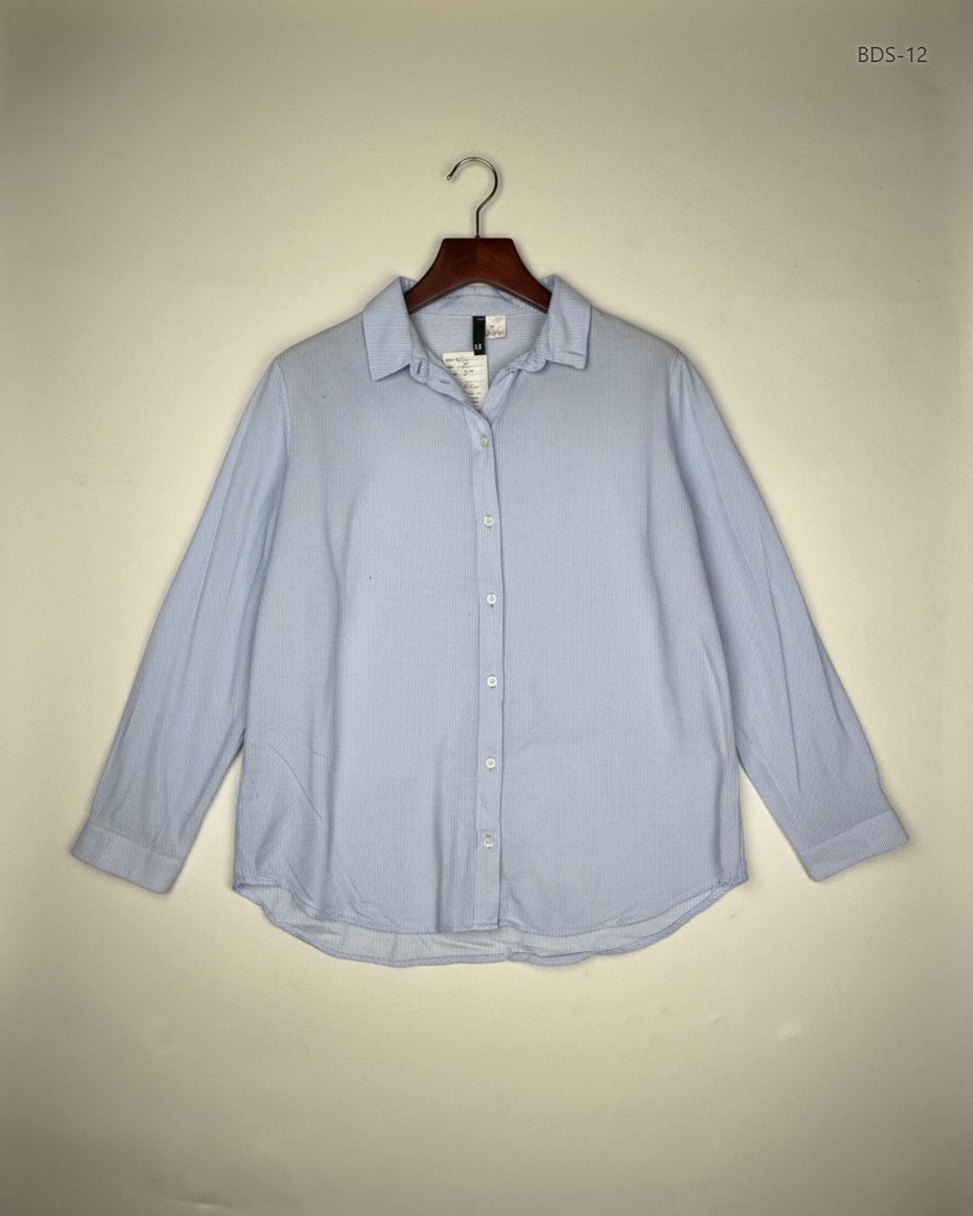 Button Down Shirt | DIVIDED | Preloved Branded | Blue Cotton | Premium | OTS Thrift Store Peshawar Pakistan