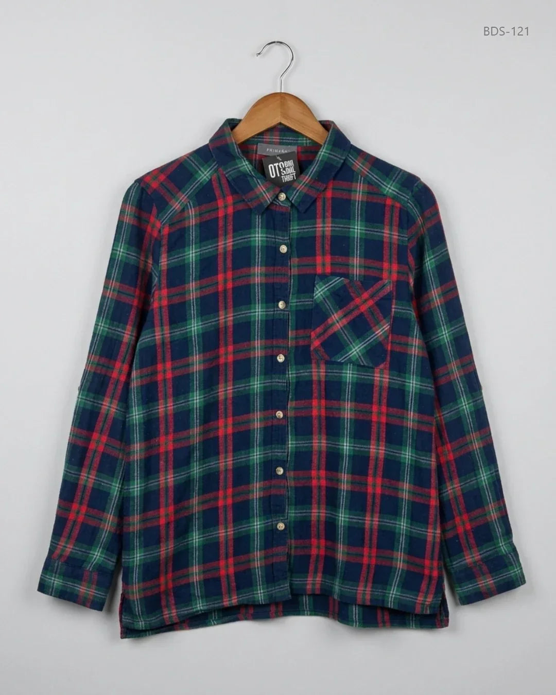 Preloved Excellent Button Down Shirt by Primark, Multi Viscose for Womens - OTS Thrift Shop Peshawar Pakistan