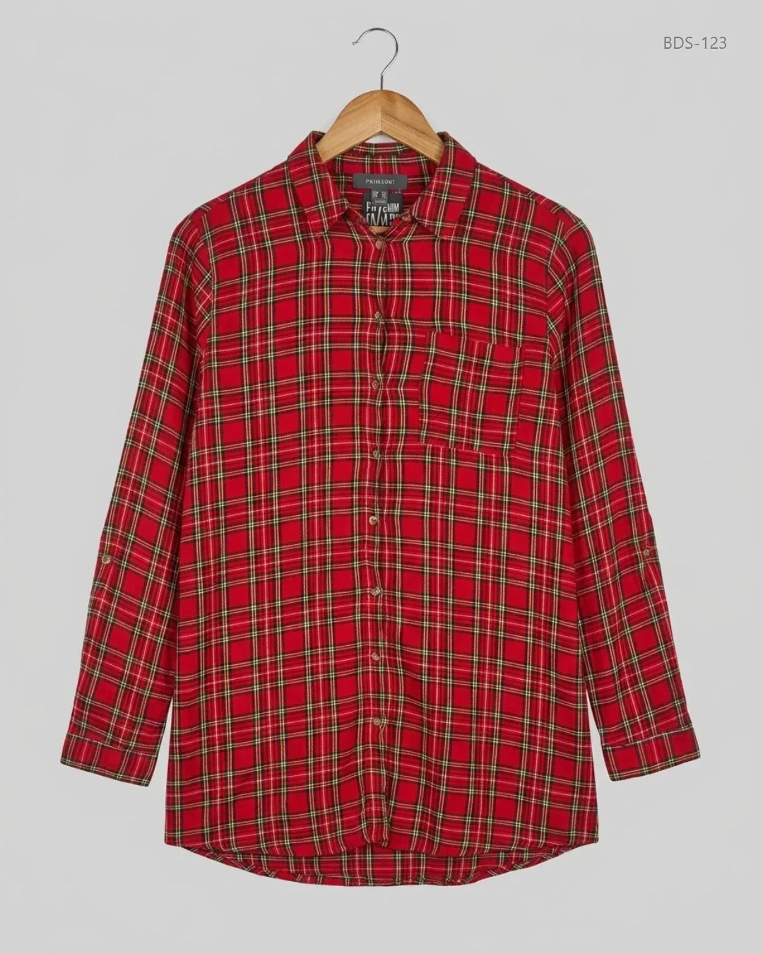 Button Down Shirt | Primark | Preloved Branded | Red Viscose | Premium | OTS Thrift Store Islamabad Pakistan