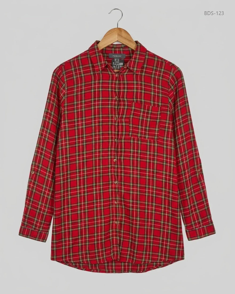 Button Down Shirt | Primark | Preloved Branded | Red Viscose | Premium | OTS Thrift Store Islamabad Pakistan