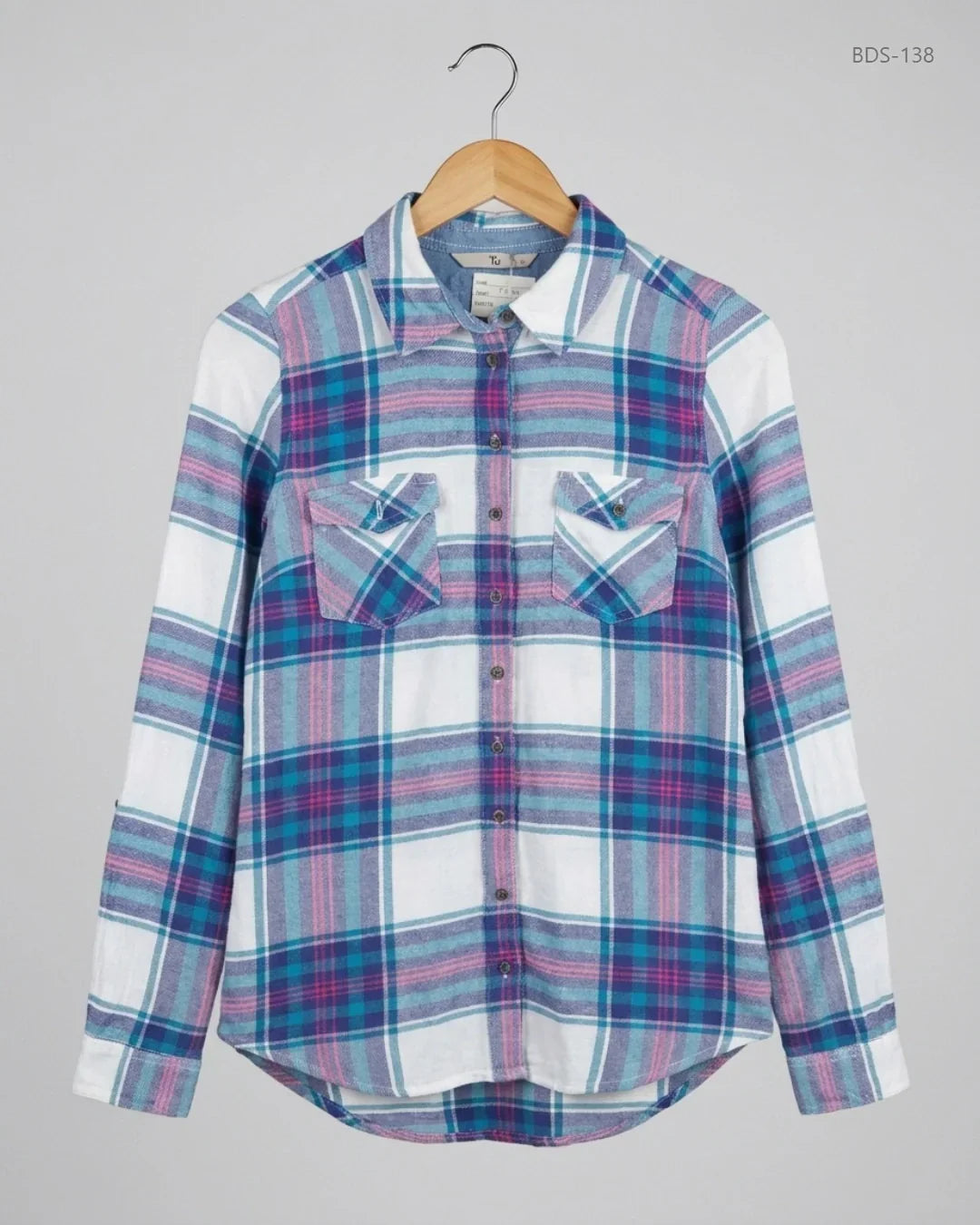 Preloved Premium Button Down Shirt by TU, Multi Viscose for Womens - OTS Thrift Shop Peshawar Pakistan