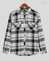 Shop Premium Button Down Shirt by Marks & Spencer | Preloved Branded Clothes | Black & White Cotton | Womens | OTS Thrift Store Karachi Pakistan