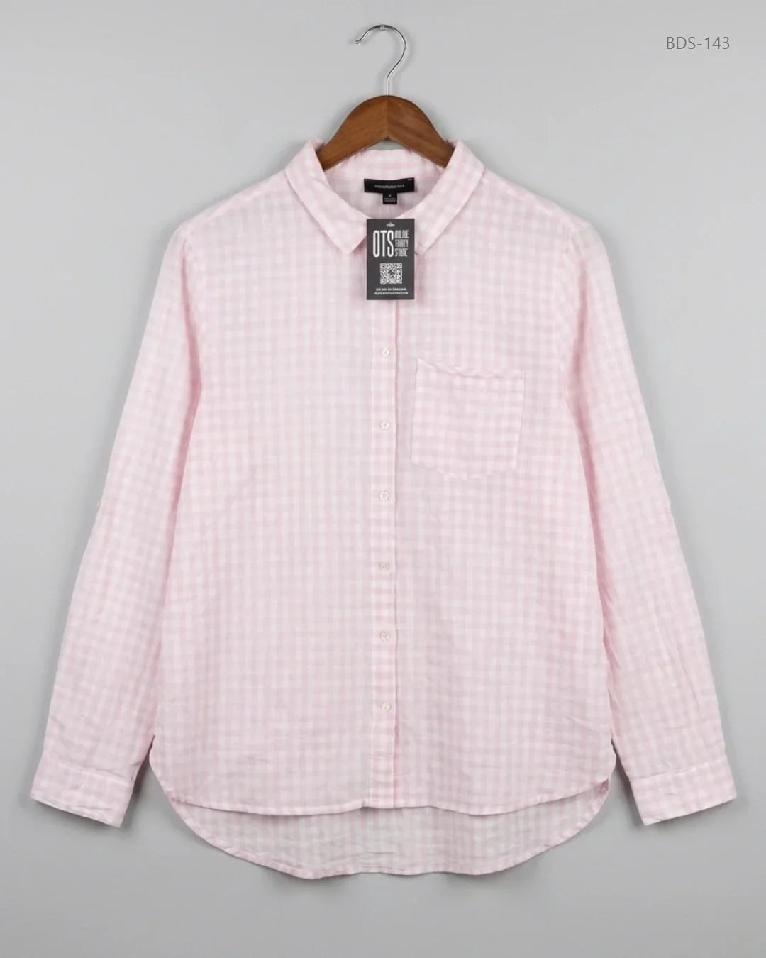Premium Condition Button Down Shirt | Preloved Atmosphere | Pink Cotton | Thrift Shop for Womens Islamabad Pakistan | OTS