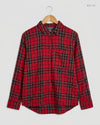 Shop Premium Button Down Shirt by Primark | Preloved Branded Clothes | Red Viscose | Womens | OTS Thrift Store Karachi Pakistan