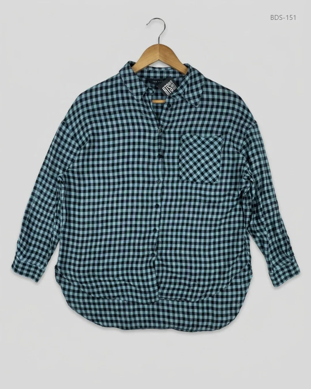 Button Down Shirt | New Look | Preloved Branded | Blue viscose | Premium | OTS Thrift Store Islamabad Pakistan