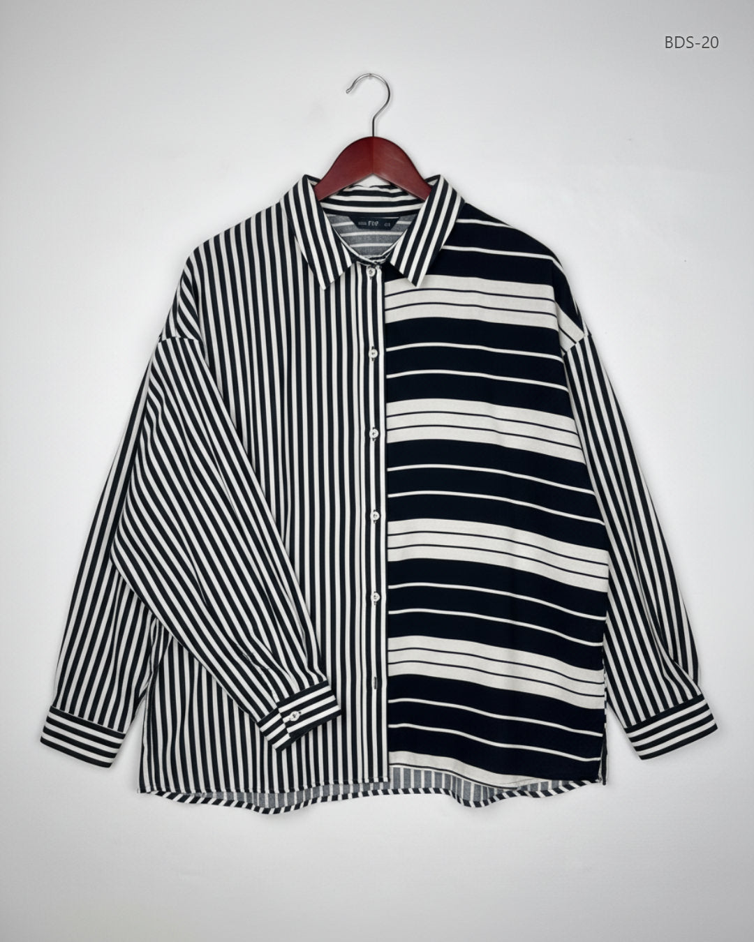 UK Imported secondhand Button Down Shirt - F&F brand, Black Polyester, Premium condition, for Women - Online Thrift Store Lahore Pakistan