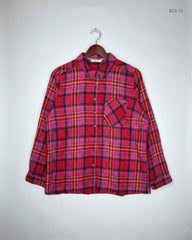 Button Down Shirt | TU | Preloved Branded | Red Viscose | Premium | OTS Thrift Store Karachi Pakistan